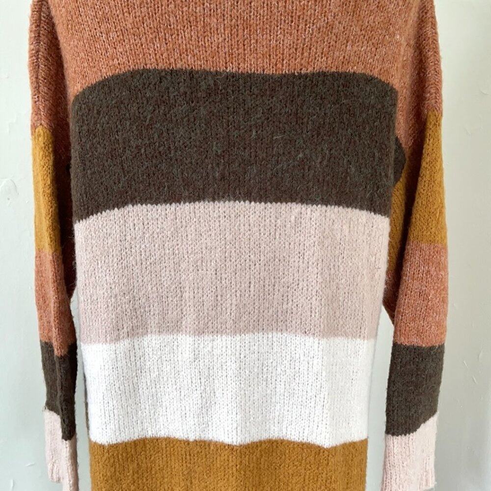 WISHLIST maxi cardigan stripped earth tones size M - Picture 5 of 10